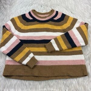 Madewell striped merino wool crewneck sweater